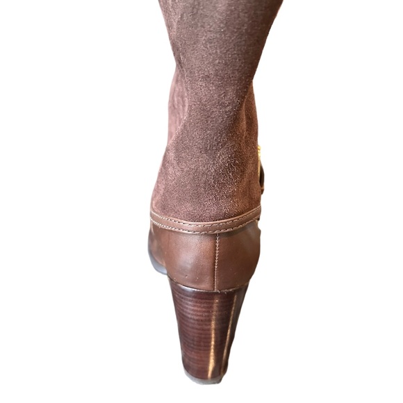 Michael Kors Chocolate Suede and Leather Ankle Boots - Picture 7 of 10